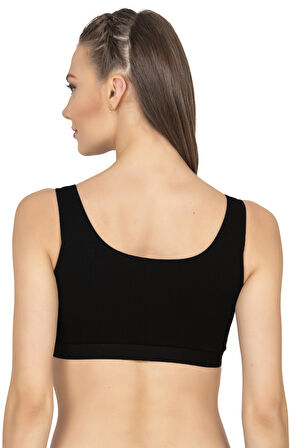 Özkan 27408 Kadın Viskon Kumaş Çıkarılabilir Pedli Balensiz Kaşkorse Kalın Askılı Sütyen Büstiyer