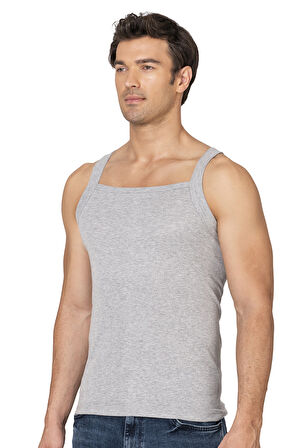 Özkan 11292 Erkek %100 Pamuklu Ribana Kumaş İnce Askılı Geniş Yaka Atlet Esnek Yumuşak