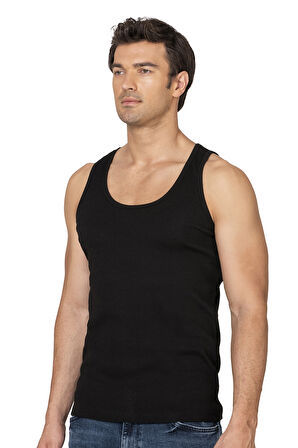 Özkan 12423 Erkek %97 Pamuklu Kaşkorse Fitilli Kalın Askılı Penye Atlet Esnek Yumuşak