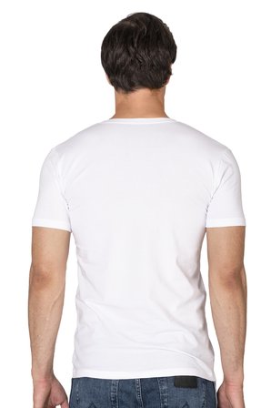 Özkan 10273 Erkek %95 Pamuklu Likralı Esnek Rahat V Yaka Kısa Kollu T-Shirt Atlet Fanila