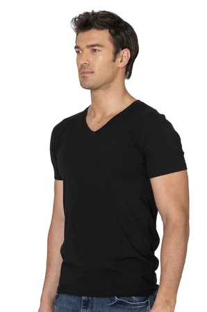 Özkan 10273 Erkek %95 Pamuklu Likralı Esnek Rahat V Yaka Kısa Kollu T-Shirt Atlet Fanila
