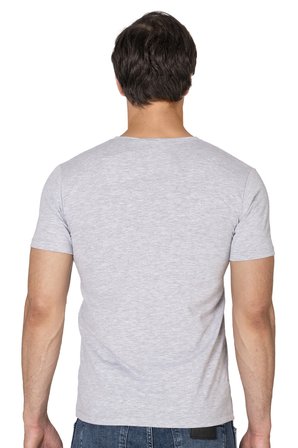 Özkan 10273 Erkek %95 Pamuklu Likralı Esnek Rahat V Yaka Kısa Kollu T-Shirt Atlet Fanila
