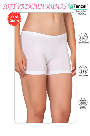 Özkan 27782 Kadın Premium Kumaş Modal Pamuklu Esnek Rahat Mini Boxer Şort Tayt