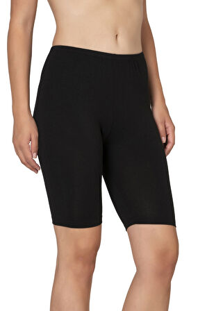 Özkan 27780 Kadın Premium Kumaş Modal Pamuklu Esnek Rahat Diz Üstü Toparlayıcı Yüksek Bel Kısa Tayt