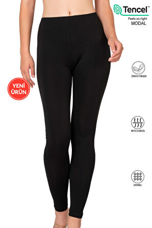 Özkan 27779 Kadın Premium Kumaş Modal Pamuklu Uzun Tayt Esnek Rahat Yumuşak