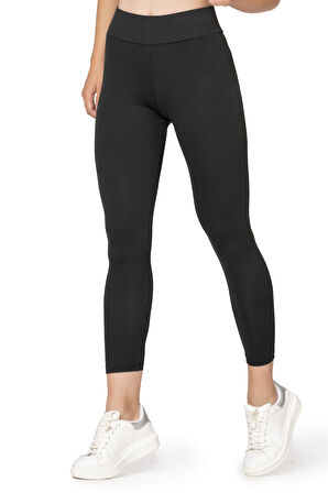 Özkan 27684 Kadın Likralı Kaşkorse Fitilli Toparlayıcı Yüksek Bel Uzun Tayt