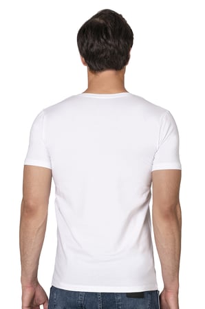 Özkan 10265 Erkek %95 Pamuklu Likralı Esnek Rahat Kapalı Yaka Kısa Kollu T-Shirt Atlet Fanila
