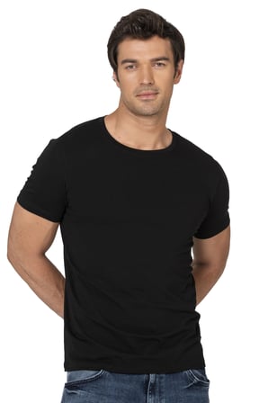 Özkan 10265 Erkek %95 Pamuklu Likralı Esnek Rahat Kapalı Yaka Kısa Kollu T-Shirt Atlet Fanila
