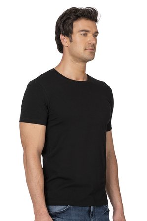 Özkan 10265 Erkek %95 Pamuklu Likralı Esnek Rahat Kapalı Yaka Kısa Kollu T-Shirt Atlet Fanila