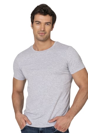 Özkan 10265 Erkek %95 Pamuklu Likralı Esnek Rahat Kapalı Yaka Kısa Kollu T-Shirt Atlet Fanila