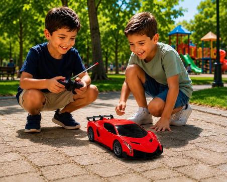 Uzaktan Kumandalı  Işıklı Kırmızı Spor Araba 