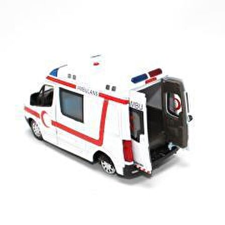 Vardem Metal Işıklı Sesli1:32 Çek-Bırak- AMBULANS