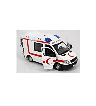 Vardem Metal Işıklı Sesli1:32 Çek-Bırak- AMBULANS