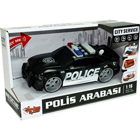 Vardem 1:16 Sürtmeli Sesli Işıklı Polis Arabası WY620A B C