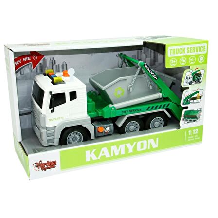 1:12 SURTMELI SESLI ISIKLI SERVIS KAMYONU