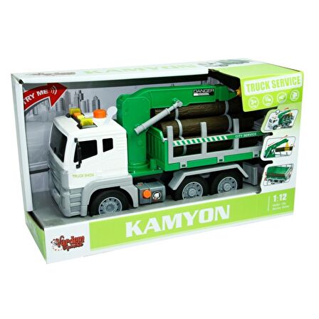 1:12 SURTMELI SESLI ISIKLI SERVIS KAMYONU