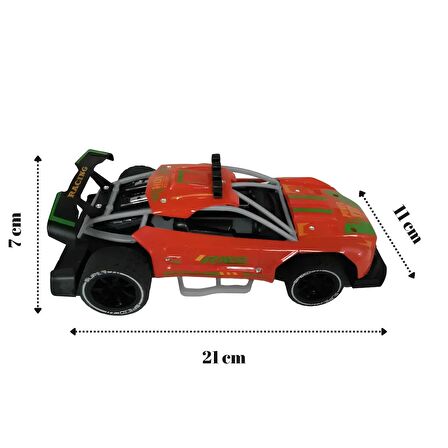 Uzaktan Kumandalı Full Fonksiyon 1:20 Ölçek Pilli Yarış Arabası (Kırmızı)