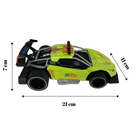 Uzaktan Kumandalı Full Fonksiyon 1:20 Ölçek Pilli Yarış Arabası (Yeşil)