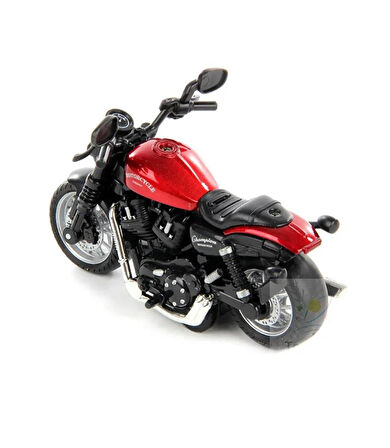 Çek Bırak1:14 Die-Cast Clasic Motosiklet - Kırmızı