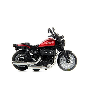 Çek Bırak1:14 Die-Cast Clasic Motosiklet - Kırmızı