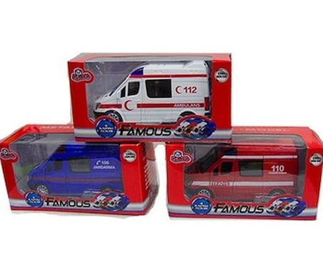 Vardem SM488-588 Kutulu 1:18 Amulans İtfaiye Polis Aracı