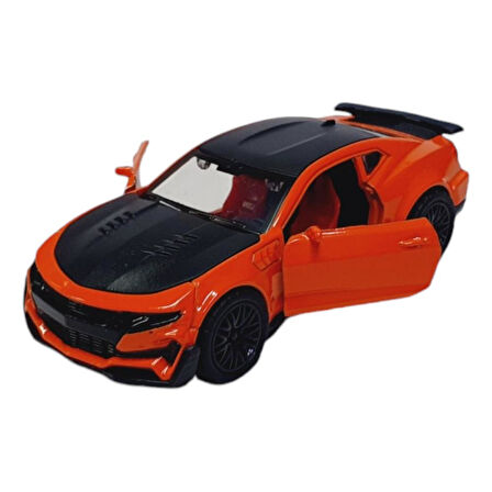 Çekbırak Metal Araba Chevrolet Camaro ZL1 -3611A - Turuncu