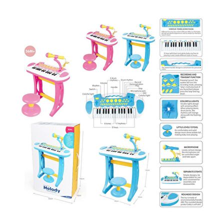 BAO-3132C 24 Tuşlu Mini Piano MP3 -Vardem