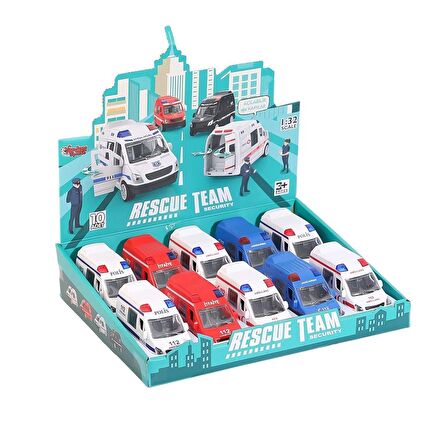 JW567-023 Sürtmeli Acil Servis Araçları 1:32 -Vardem