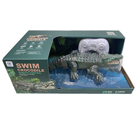 Uzaktan Kumandalı Şarjlı Yüzen Timsah - Yeşil