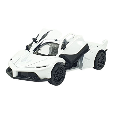 Çek Bırak Metal Arabalar 13 cm - SR2212- Beyaz