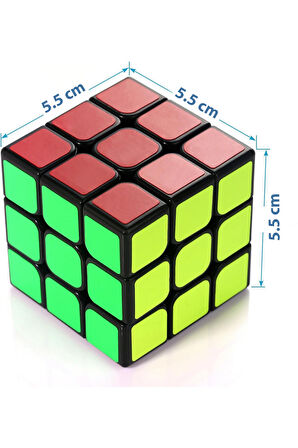 3 adet Speed Cupe Rubik Küp Zeka Küpü 3x3 Hız Küpü,Fidget Oyuncak Seyahat Zeka Oyunu