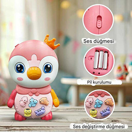 Penguen Eğitici Bebek Piyanosu - Pembe