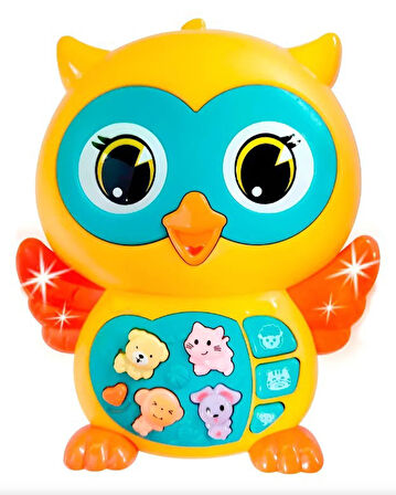 Baykuş Eğitici Bebek Piyanosu - Sarı