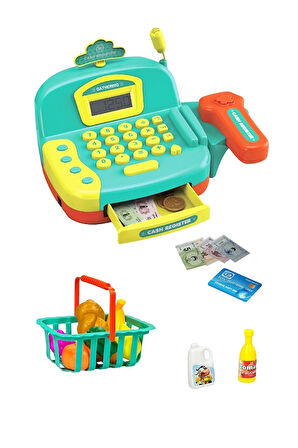 29 Parça Aksesuarlı Işıklı Hesap Makinelı Mikrofonlu Yazarkasa İle Alışveriş Keyfi!