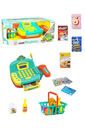 29 Parça Aksesuarlı Işıklı Hesap Makinelı Mikrofonlu Yazarkasa İle Alışveriş Keyfi!