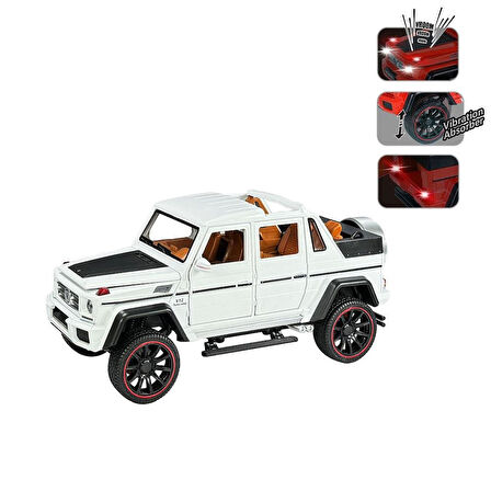 Vardem Çek Bırak 1:22 Sesli ve Işıklı Jeep Beyaz