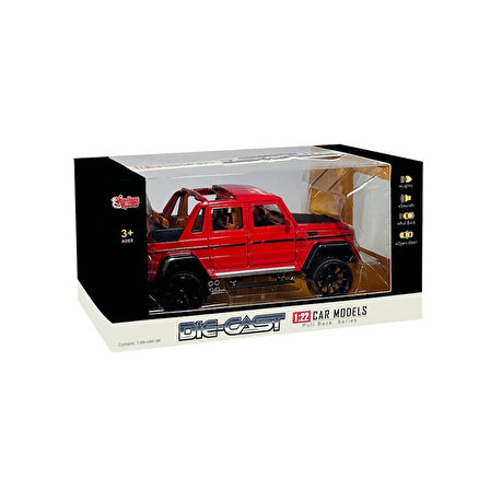 HCL-902 Çek Bırak 1:22 Sesli ve Işıklı Metal Jeep FABBATOYS