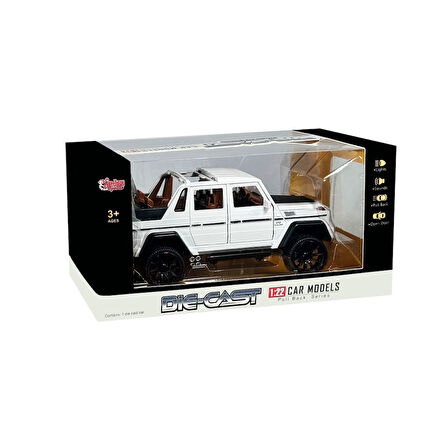 HCL-902 Çek Bırak 1:22 Sesli ve Işıklı Metal Jeep FABBATOYS