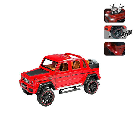 HCL-902 Çek Bırak 1:22 Sesli ve Işıklı Metal Jeep FABBATOYS