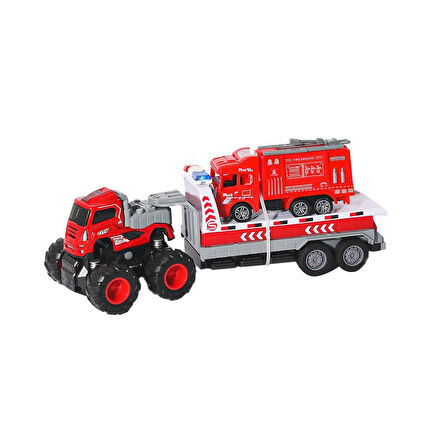 KLX600-363 Sürtmeli Die cast 4x4 İtfaiye Taşıyan Tır FABBATOYS