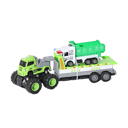 KLX600-365 Sürtmeli Die Cast 4x4 Temizlik Aracı Taşıyan Tır FABBATOYS