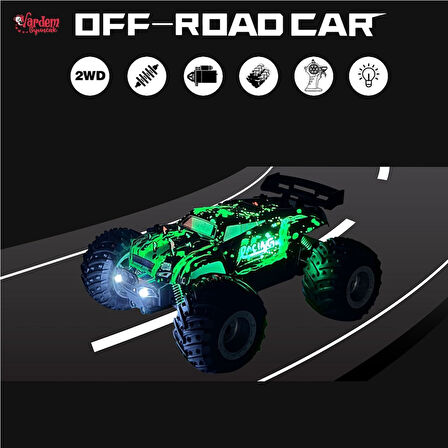 DS-1258A Uzaktan Kumandalı Full Fonksiyon 2.4G 1:18 Şarjlı High Off Road Araba FABBATOYS