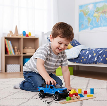 Işıklı Müzikli Lüks Off-Road Jeep Oyuncak Araba - Süspansiyonlu, Yedek Lastikli, 1:16 Model (3+ Yaş)