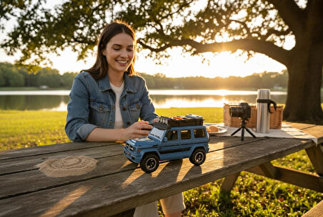 Işıklı Müzikli Lüks Jeep Oyuncak Araba - 1:16 Ölçekli Off-Road Model (3+ Yaş)