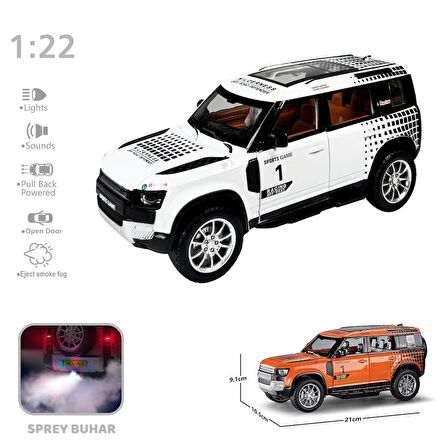 Macera Zamanı! Sesli Işıklı Buhar Çıkartan Metal Safari Arabası ile Ormana Doğru!