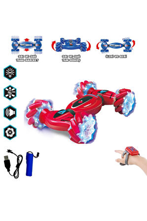 Şarjlı ve Bilekten Kontrollü Işıklı Müzikli 4 Teker Tırmanış Aracı ile Drift ve Tırmanış Heyecanı!