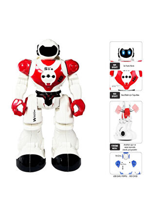 Uzaktan Kumandalı Full Fonksiyon Şarjlı Işıklı, Sesli Dansçı İnteraktif Robot