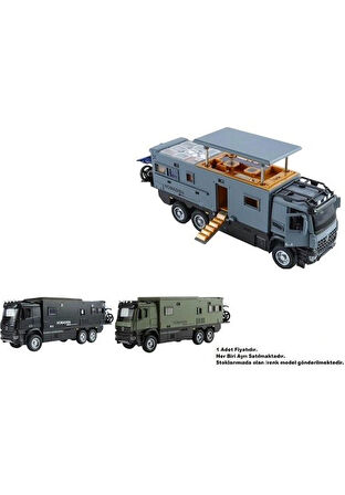 Çek Bırak Işıklı ve Sesli Açılabilir Kapı Motorlu 1:24 Model Karavan 6+ Tekli XHD-A3217