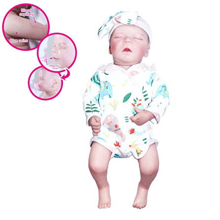 Kutulu 43 cm Aksesuarlı Gerçekçi Bebek Et Bebek