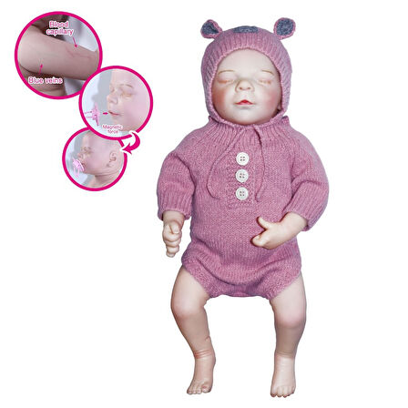 Kutulu 43 cm Aksesuarlı Gerçekçi Bebek Et Bebek